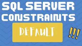 DEFAULT CONSTRAINT in SQL Server What are constraints in SQL server