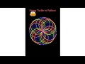 Colored Flower by circles using Turtle in Python Tretaion