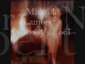 Miranda Lambert - Nobody's Fool [Lyrics On Screen]