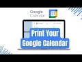 How to Print Your Google Calendar