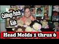 Coleco Cabbage Patch Kids head molds 1 thru 6