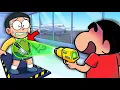 Shinchan Became Airport Security Guard