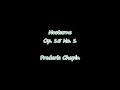 Chopin - Nocturne Op. 15 No. 1 Audio + Sheet Music