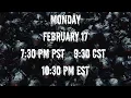 Monday February 17 10 30 PM EST 7 30 PST 9 30 CST Chasing Nightmares with Chad Zumwalt