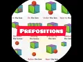Parts of Speech - Prepositions with pictures