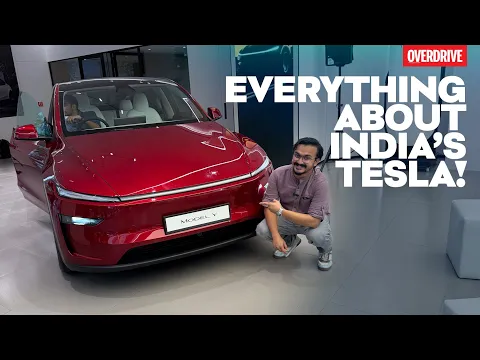 Indias First Tesla! | Model Y Walkaround, Price & Features | OVERDRIVE