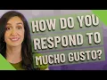 Download Lagu How do you respond to Mucho Gusto?