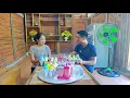 Download Lagu CUONG \u0026 LAN excitedly bought handmade ice cream molds with the newly purchased refrigerator