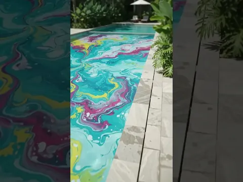 This Pool Looks Like an Underwater Painting! 😱🌊 #Shorts
