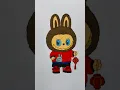 Labubu Coloring Labubu with Lantern Bunny Hoodie Cute Cartoon Coloring for Kids