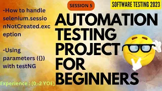 Session 5 Automation Testing Project for Beginners Java Selenium Software Testing Zone