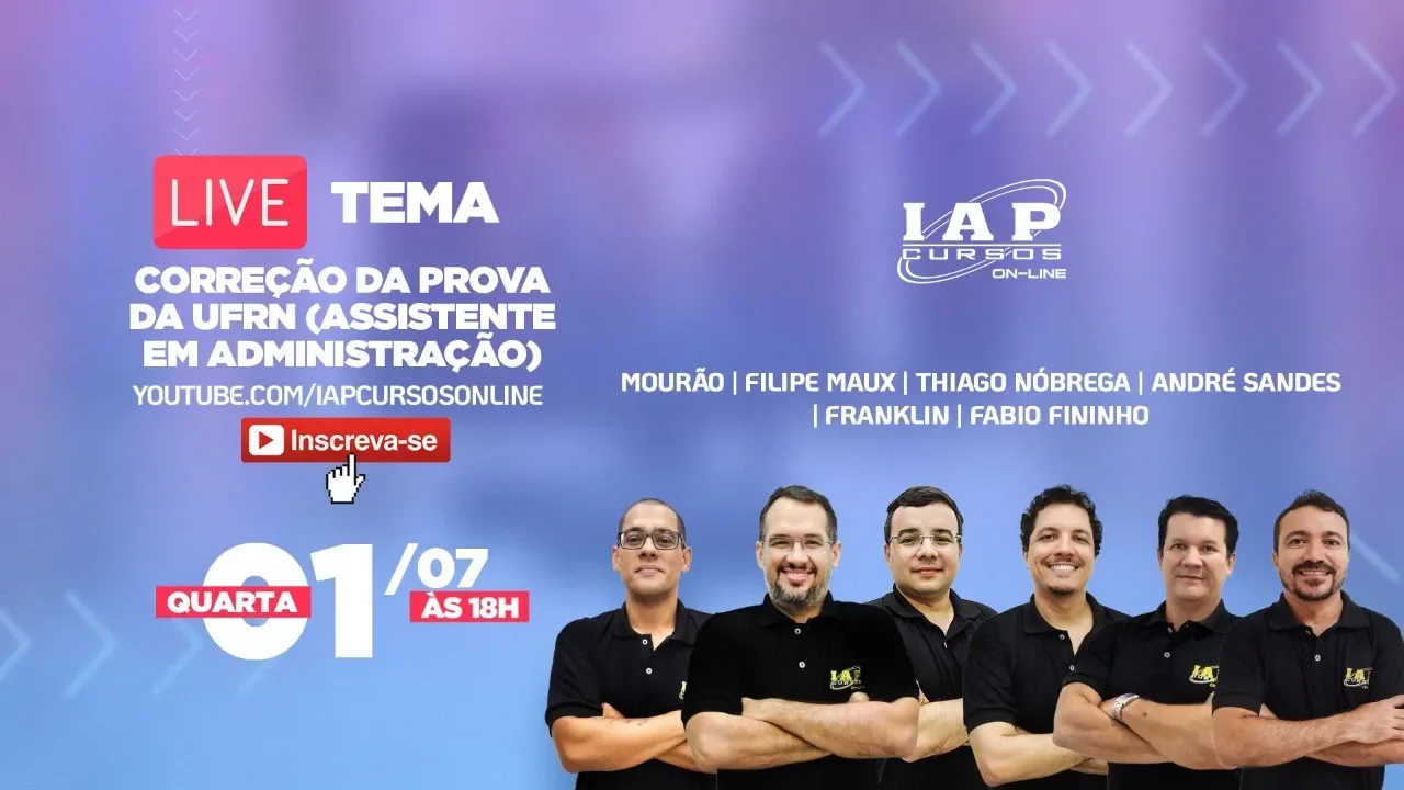LIVE: CORREÇÃO DA PROVA DO CONCURSO DA UFRN 2019 (ASSISTENTE ADMINISTRATIVO)