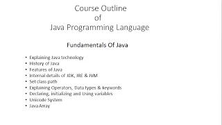 Java Bangla Tutorial Part 01 - Course Outline