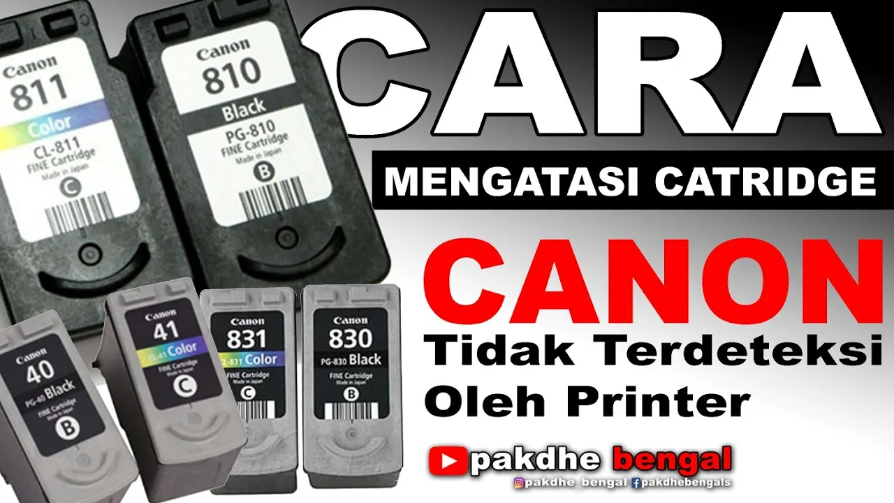 Artech | Cara Mengatasi Kedua Cartridge di Printer Canon IP2770 Tidak Terdeteksi. 