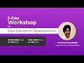 Workshop on Java Backend Development - DAY 2 GeeksforGeeks