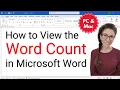 How to View the Word Count in Microsoft Word PC Mac