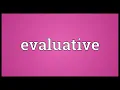 Evaluative Meaning