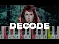 Paramore - Decode Piano Tutorial