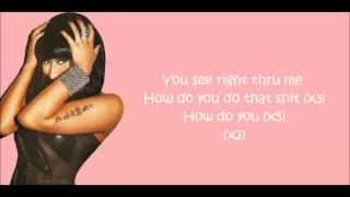 Nicki Minaj - Right Thru Me Lyrics Video