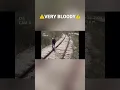 Man gets hit by a train WARNING VERY BLOODY