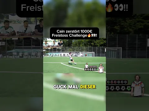 CAIN zerstört 1000€ Freistoss Challenge🔥👀!! #shorts