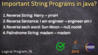 Top 4 Java String Interview Programs Palindrome Reverse Word Reverse Sentence Master Java String