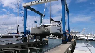 Our Catamaran HAUL OUT! | HURRICANE SEASON 2021