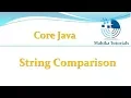 Core Java 81 - String Comparison
