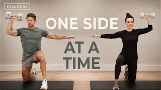40 MIN Full Body Dumbbell Workout | One Side at a Time