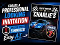 Create A Professional Invitation in Less Than 5 Minutes - Easy AI