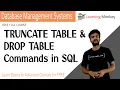 TRUNCATE TABLE DROP TABLE Commands in SQL Lesson 43 DBMS Learning Monkey