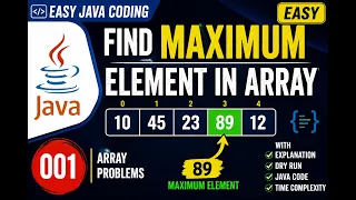 001 Find Maximum Element in Array Java Easy