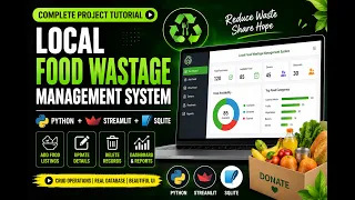 Local Food Wastage Management System Python Streamlit SQLite Complete Project Tutorial