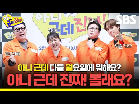 아니 근데 진짜! 새 월요 예능 한다니까요! 토크쇼의 편견을 깰 아니 근데 진짜! 많관부❗ | 아니 근데 진짜! | SBS