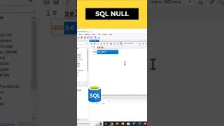 SQL NULL MySQL Workbench
