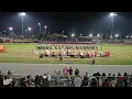 Dinuba High School Band and Colorguard at the 2025 Selma Band Review Field competition