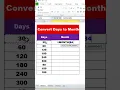Convert Days to Months in Excel Simple Formula