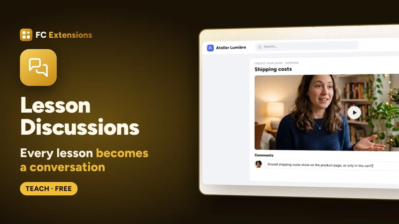 Lesson Discussions for FluentCommunity: turn lessons into conversations
