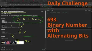 Leetcode Daily Challenge 693 Binary Number with Alternating Bits