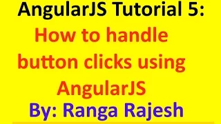 AngularJS Tutorial 5 How to handle HTML button click event using AngularJS