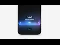 Animation of smartphone scrolling through various voice options for Gemini, then phone showcasing Gemini Live features