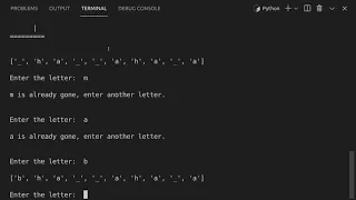 PYTHON 3 - Word Guessing Game Hangman