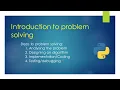 Introduction to problem solving Unit - 2 Computational thinking and Programming Class-11th CS