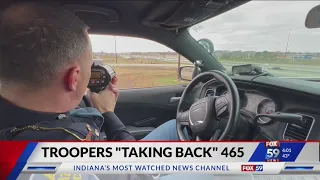 Indiana State Troopers try to take back Interstate 465