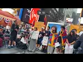 Candle light vigil at Times Square in NY to honor Lobga Rangzen