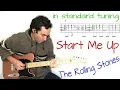 Download Lagu Rolling Stones - Start Me Up (in standard tuning) - Guitar lesson / tutorial / cover with tab