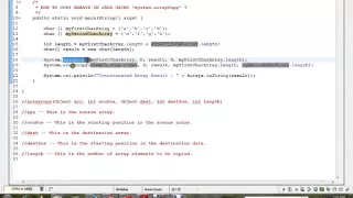 HOW TO COPY ARRAYS IN JAVA USING SYSTEM ARRAYCOPY