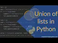 How to find Union of two lists using sets in Python Programming In Python