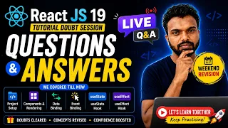 React JS 19 Tutorial Doubt Session Questions Answers