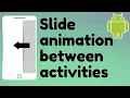 Slide Animation between activities Intent TechViewHub Android Studio
